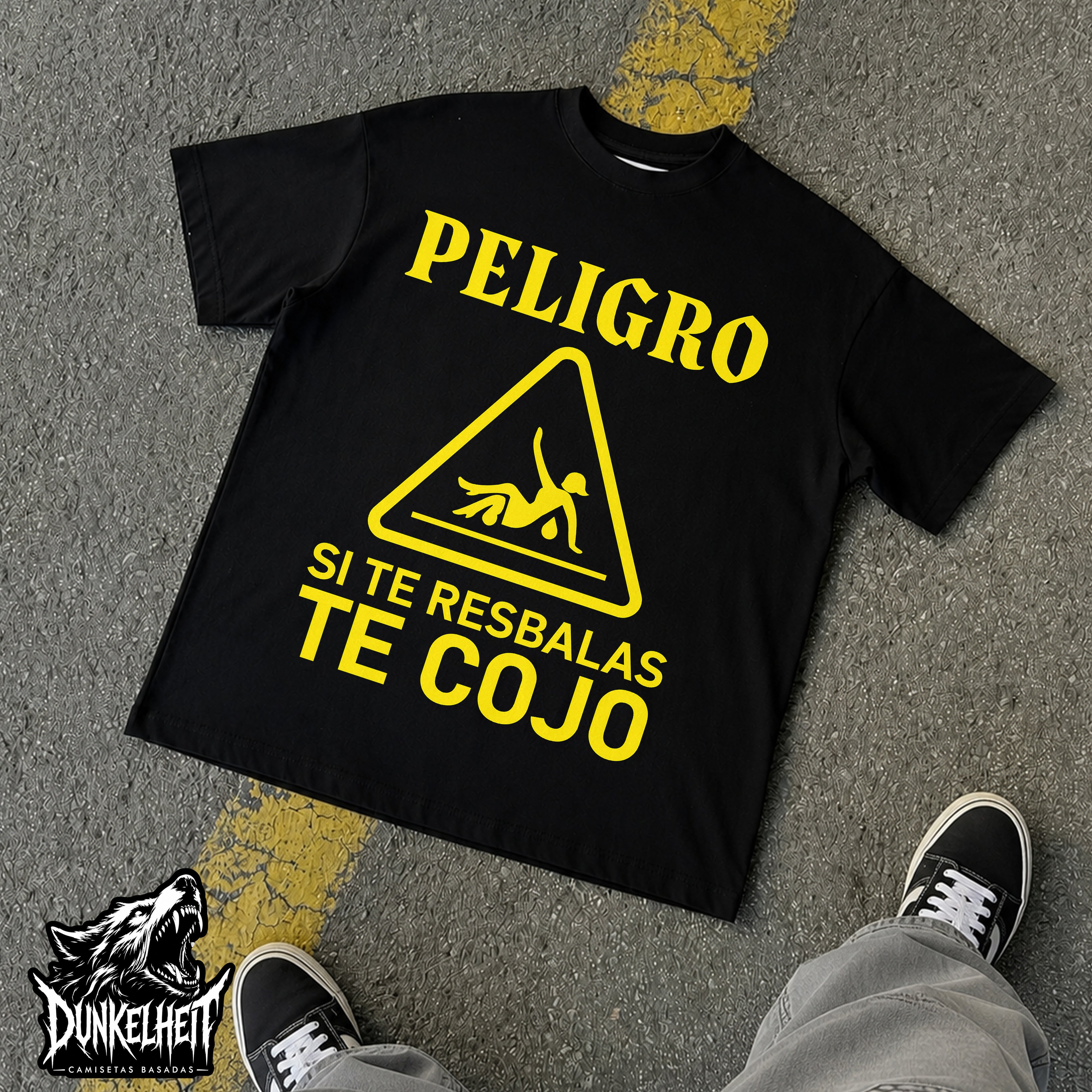 Peligro si te resbalas te cojo