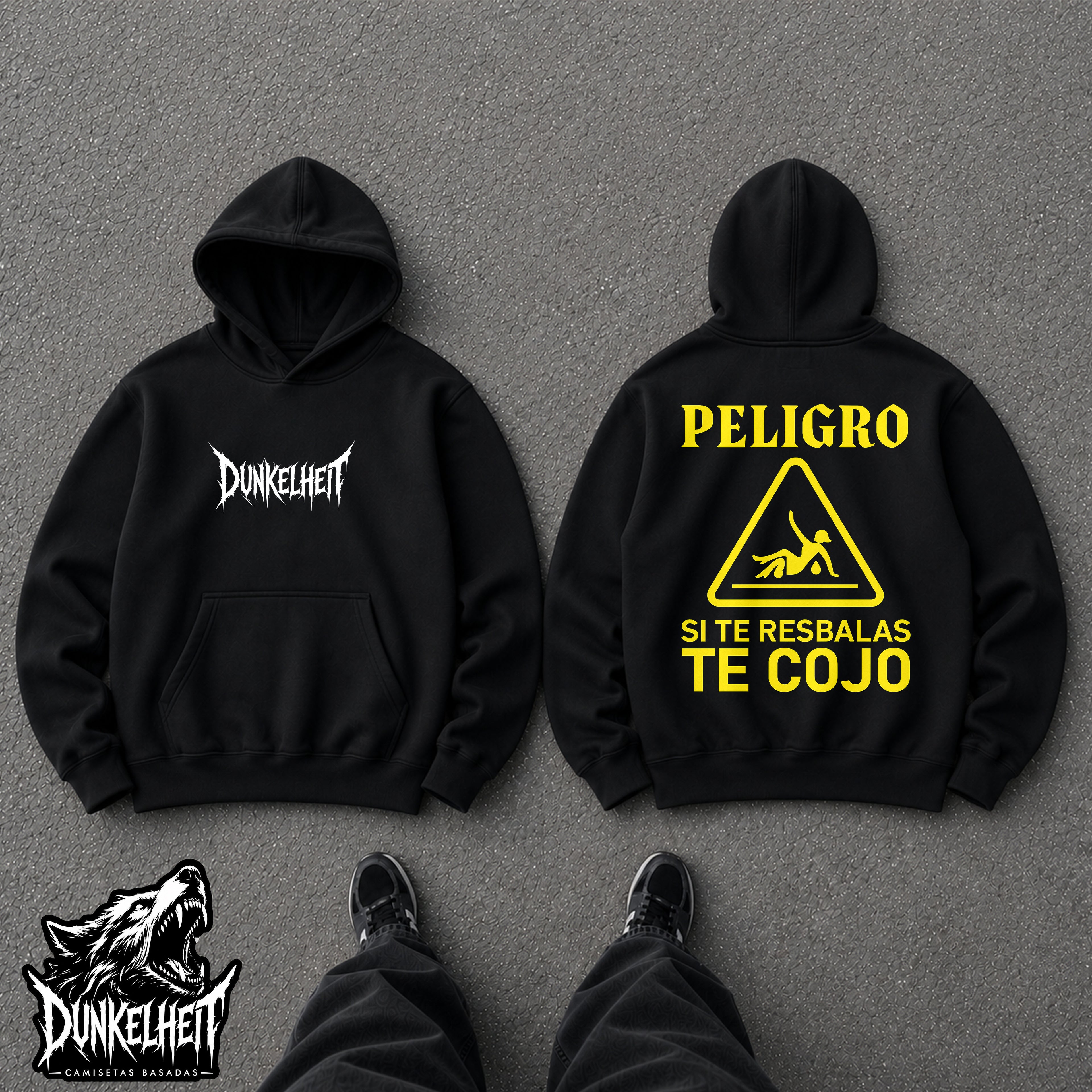 Peligro si te resbalas te cojo