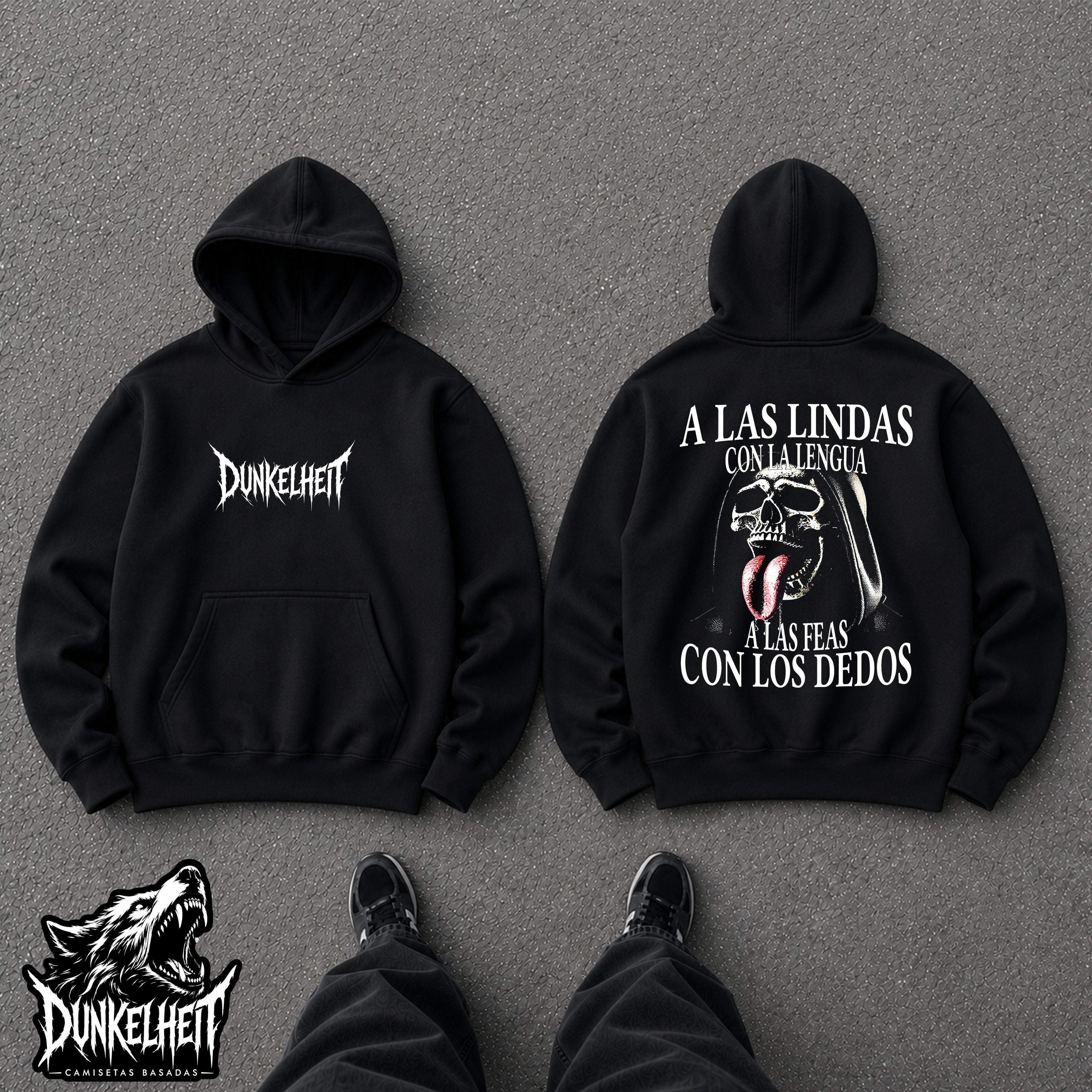 A las lindas con la lengua a las feas con los dedos